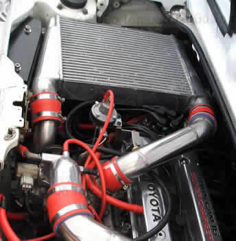 Top mounted intercooler